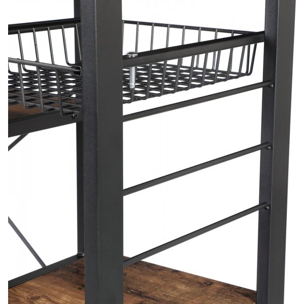 Étagère de cuisine Caspar - Marron/noir Étagère de cuisine Caspar - Marron/noir