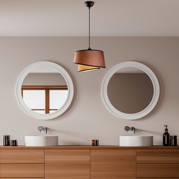 Stage taklampa 32 cm - Mrkbrun