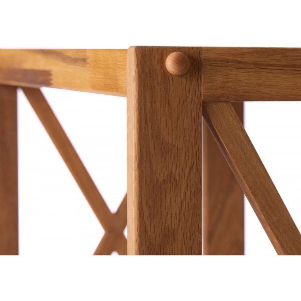 Bibliothque X en chne huil