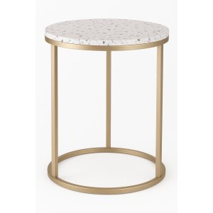 Sidobord i sten Ø50 cm - Terrazzo Cosmo Sidobord i sten Ø50 cm - Terrazzo Cosmo