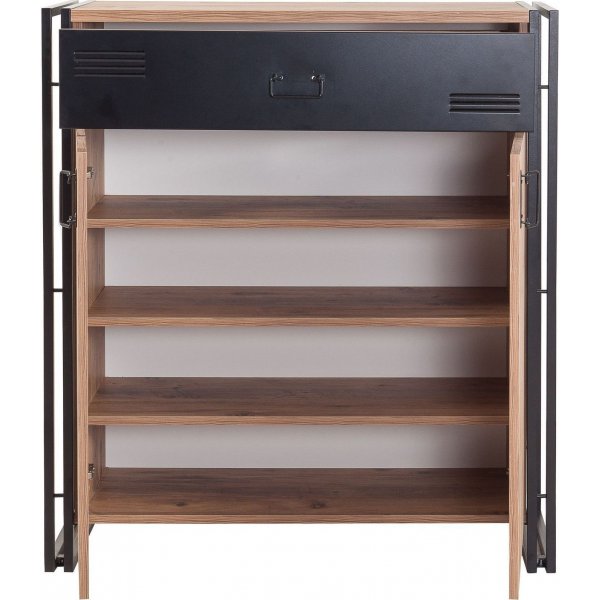 Cosmo Pesus skoskåp - Furu/svart Cosmo Pesus skoskåp - Furu/svart