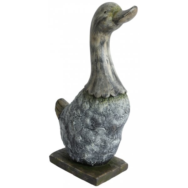 Trdgrdskonst sittande Anka - H46 cm