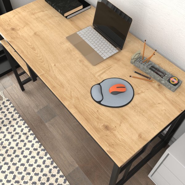 Bureau Kennesaw 120 x 60 cm - Noir/chêne Bureau Kennesaw 120 x 60 cm - Noir/chêne