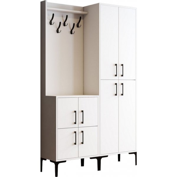 Meuble d'entrée berlinois ba - Blanc Meuble d'entrée berlinois ba - Blanc