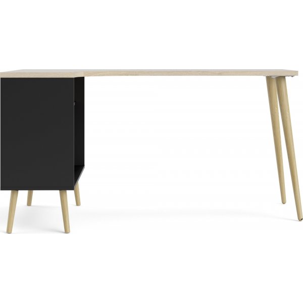 Oslo skrivbord 145 x 81 cm - Svart/ek