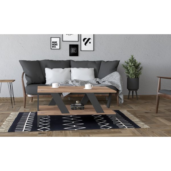 Table basse Tabla 100 x 40 cm - Anthracite/pin Table basse Tabla 100 x 40 cm - Anthracite/pin