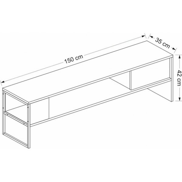 Banc multimédia Concord - Blanc/noir Banc multimédia Concord - Blanc/noir