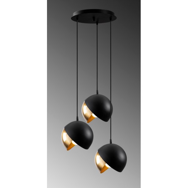 Berkeley taklampa 252-S2 - Svart/guld Berkeley taklampa 252-S2 - Svart/guld