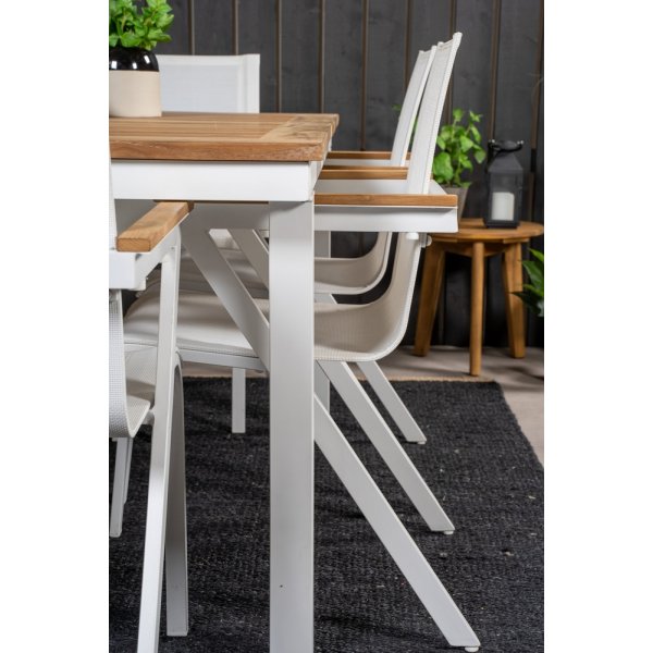 Panama utematgrupp med 6 st Mexico stolar - Natur/Vit