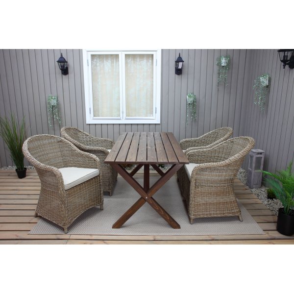 Mercury fåtölj i konstrotting - Natur + Fläckborttagare för möbler Mercury fåtölj i konstrotting - Natur + Fläckborttagare för möbler