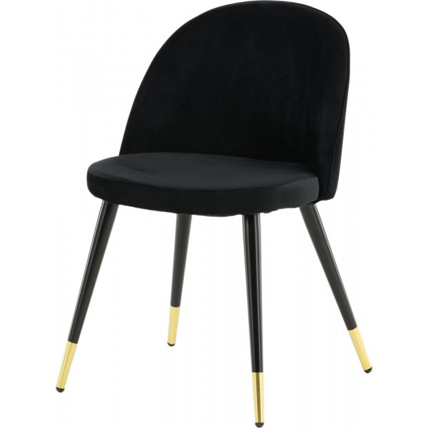 Chaise de salle  manger Alice - Noir/laiton