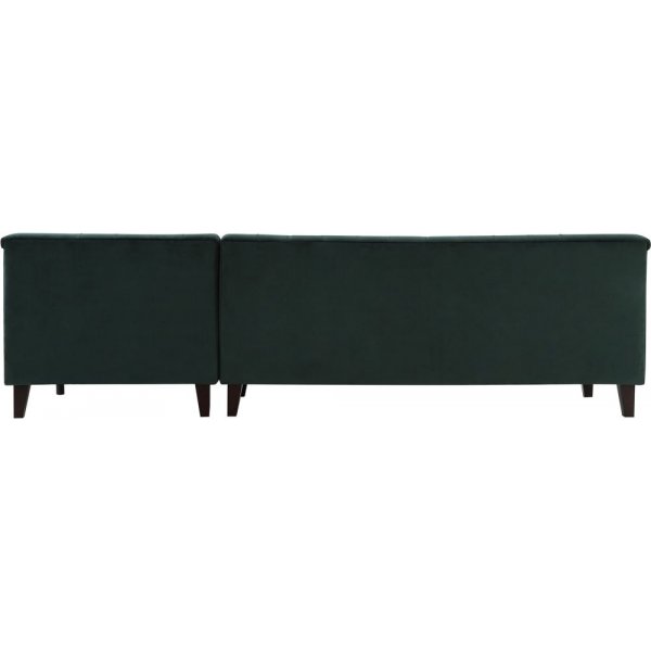 Soffa med divan grön sammet - Bellas Soffa med divan grön sammet - Bellas