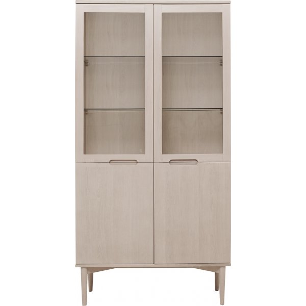 Karmy vitrinskp H:190 cm - Vitpigmenterad ekfanr