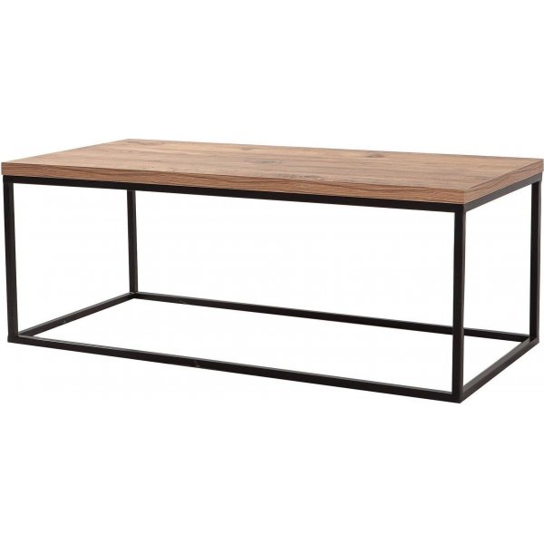 Quantum Media soffbord 95 x 45 cm - Furu/svart Quantum Media soffbord 95 x 45 cm - Furu/svart