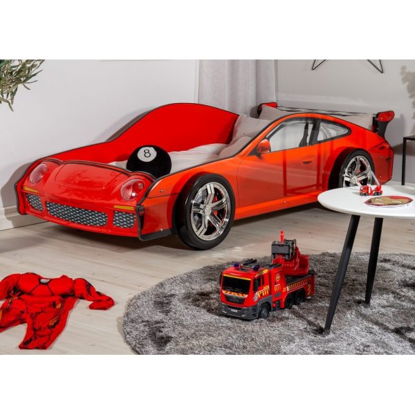 Barnsng sportbil 911 med belysning - Rd