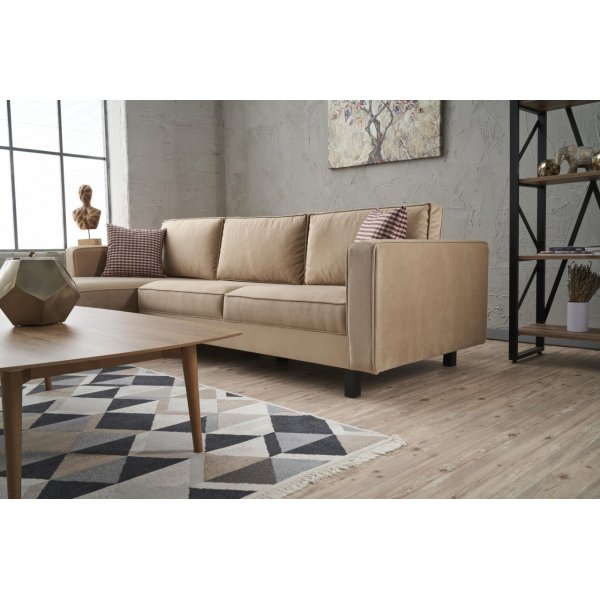 Canapé en velours beige Canapé en velours beige