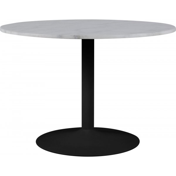 Tarifa matbord Ø110 cm - Vit marmor/svart Tarifa matbord Ø110 cm - Vit marmor/svart