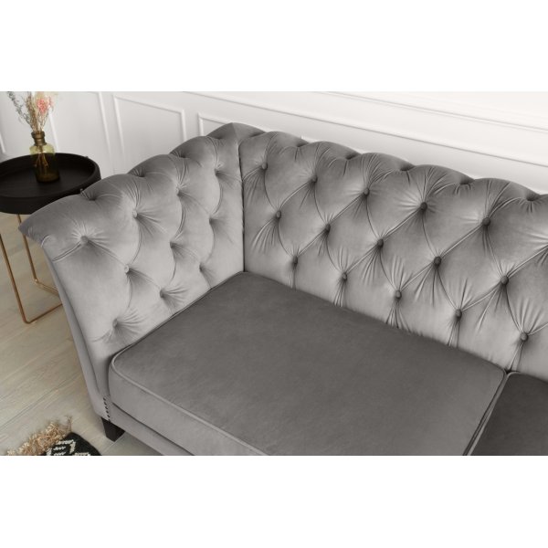 Soffa chesterfield 3-sits grå - Henry Soffa chesterfield 3-sits grå - Henry