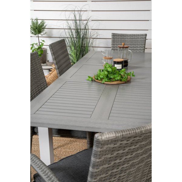 Albany utematgrupp med 6 st Anna stolar - Grå/Vit Albany utematgrupp med 6 st Anna stolar - Grå/Vit