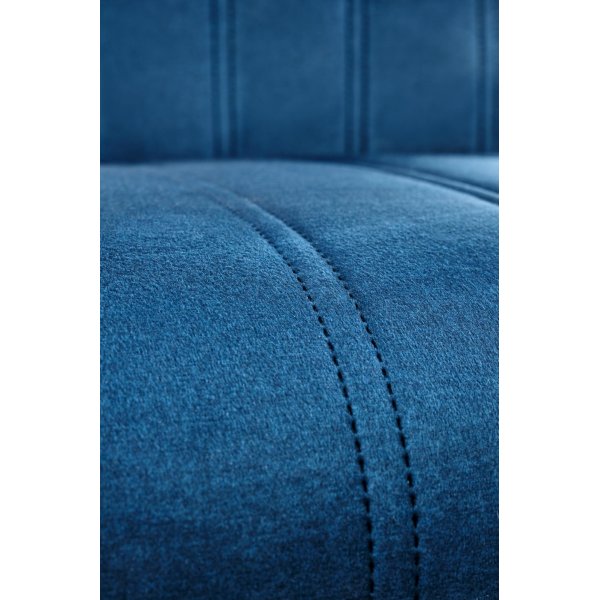 Chaise Heather - Velours bleu et bois