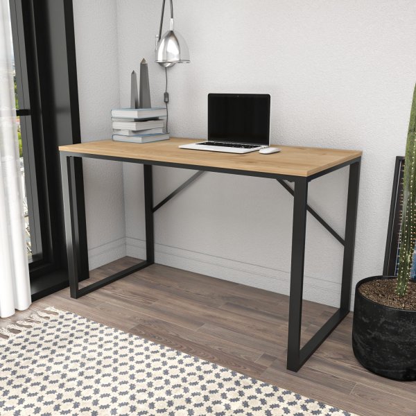 Layton skrivbord 120 x 60 cm - Svart/ek Layton skrivbord 120 x 60 cm - Svart/ek