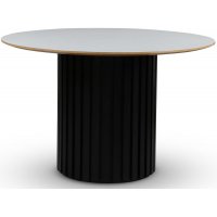Sumo matbord Ø118 - Svartbets / Perstorp virrvarr ljusgrå Sumo matbord Ø118 - Svartbets / Perstorp virrvarr ljusgrå
