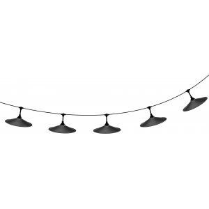 Guirlande lumineuse Flex Out pour extrieur avec abat-jour Lamina - 6,5 m - Noir