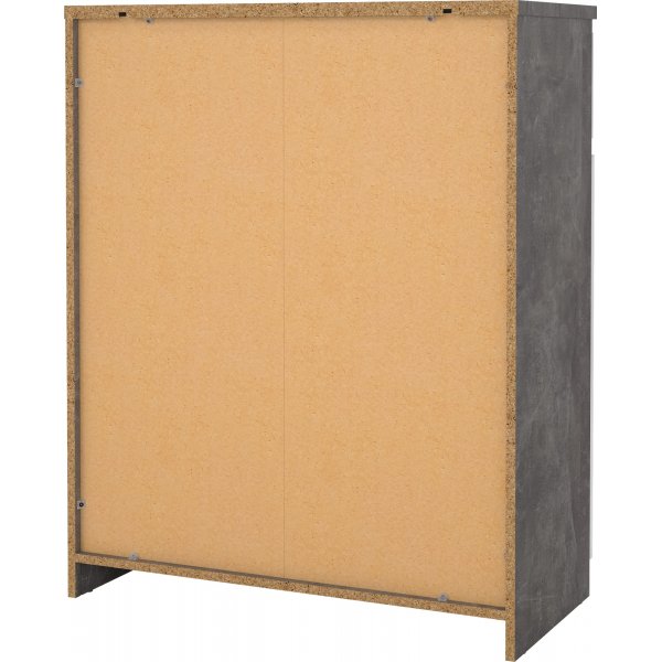 Armoire Naia - Béton/blanc Armoire Naia - Béton/blanc