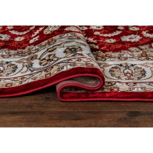 Tapis Dubai Mdaillon Wilton Rouge