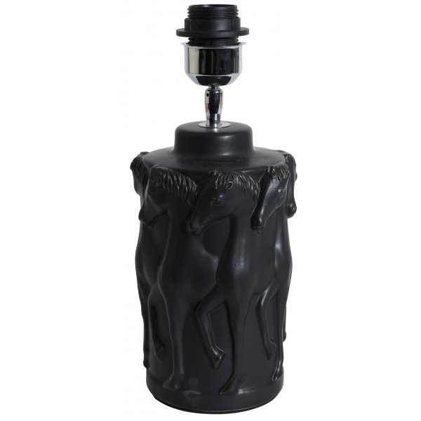 Bordslampa dansande hstar H31 cm - Svart