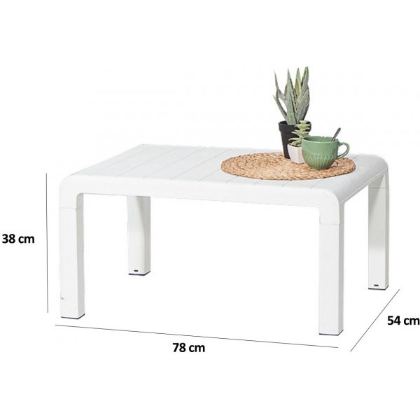 Groupe salon Lara avec 2 fauteuils et table - Blanc Groupe salon Lara avec 2 fauteuils et table - Blanc