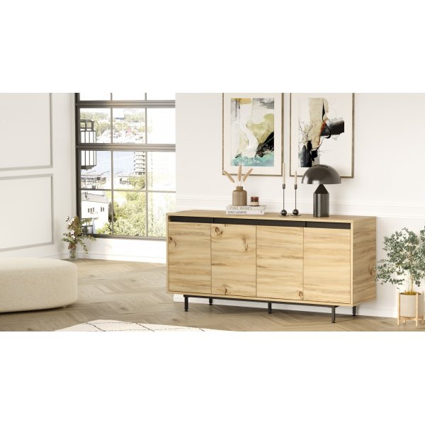 Luvio dressoir 30 - Eiken/zwart Luvio dressoir 30 - Eiken/zwart