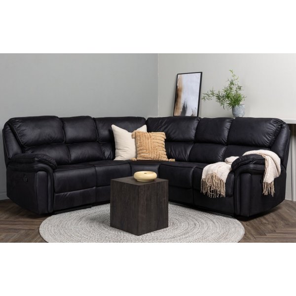 Canapé inclinable d\\\'angle Saranda - Noir Canapé inclinable d\\\'angle Saranda - Noir