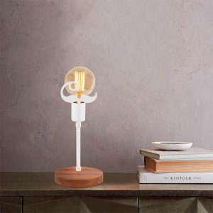 Lampe de table Beami - Noyer/blanc