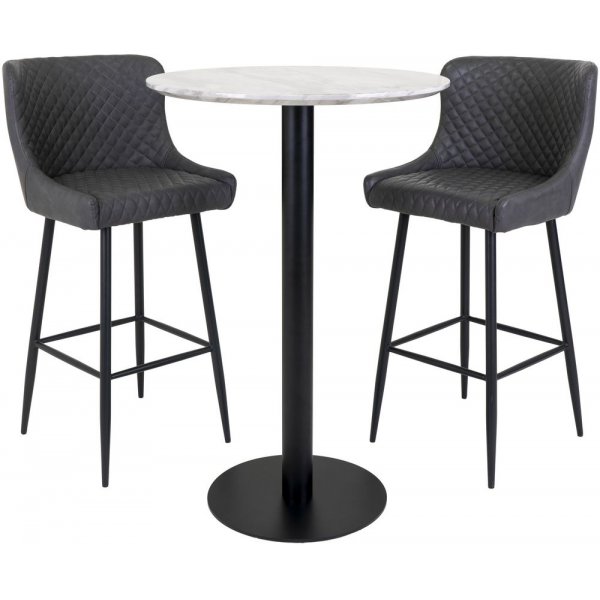 Dallas Barstol - Mrkgr/svart