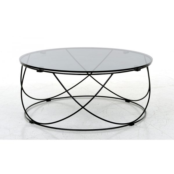 Bramsta salontafel 85 cm - Gerookt glas