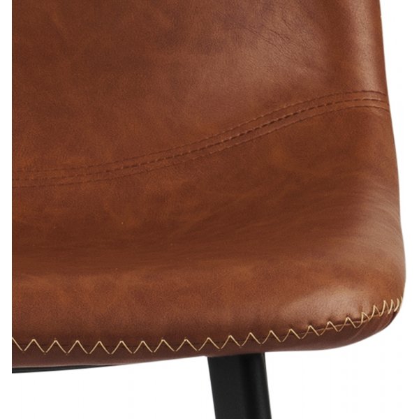 Tabouret de bar Oregon - PU marron/blanc Tabouret de bar Oregon - PU marron/blanc