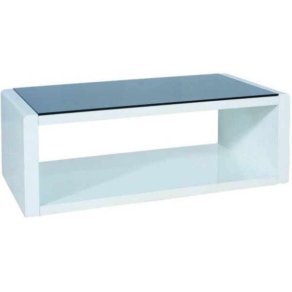 Soffbord Colton 110 cm - Vit hgglans