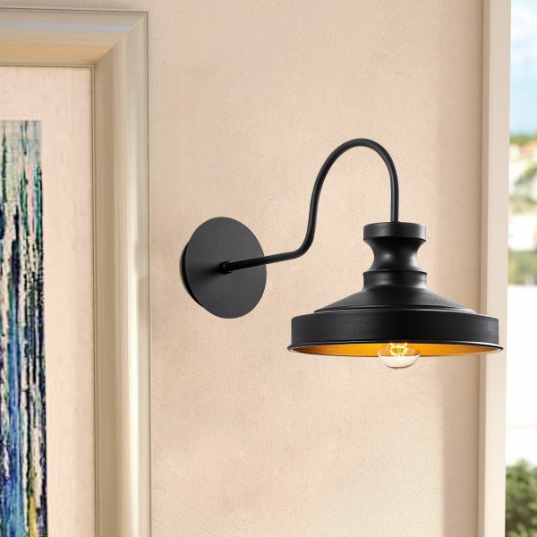 Berkeley wandlamp 182-A - Zwart