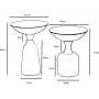 Chalice sidobord set 46/56 cm - Svart/guld