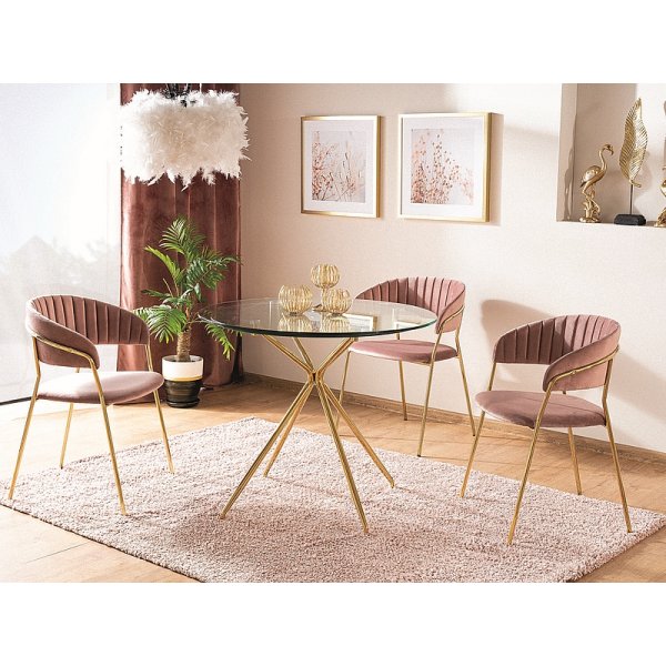 Casper eettafel 80 cm - Goud