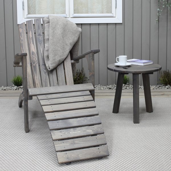 Transat Kungshamn avec repose-pieds - Gris Transat Kungshamn avec repose-pieds - Gris