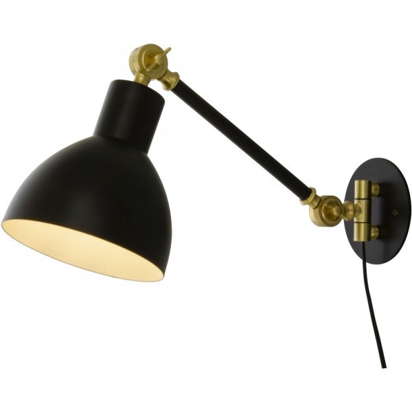Dublin vägglampa - Svart/matt mässing Dublin vägglampa - Svart/matt mässing