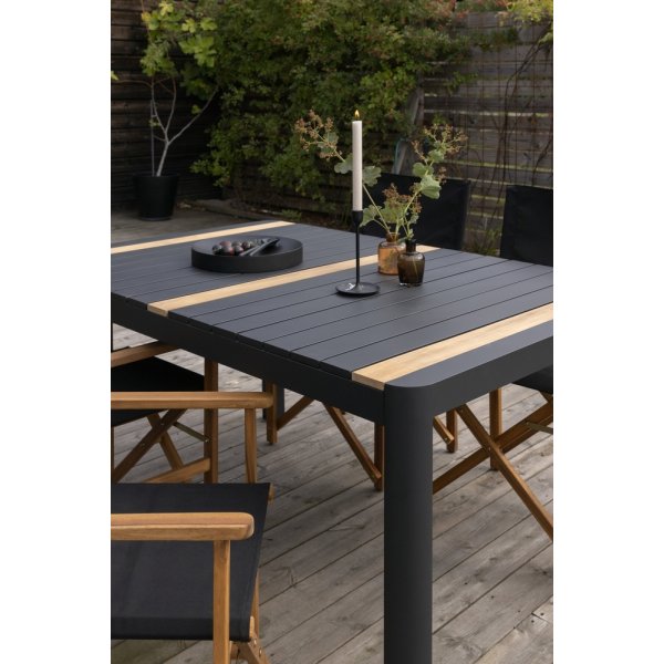 Togo utematgrupp med 4 st Marion stolar - Svart/Teak Togo utematgrupp med 4 st Marion stolar - Svart/Teak