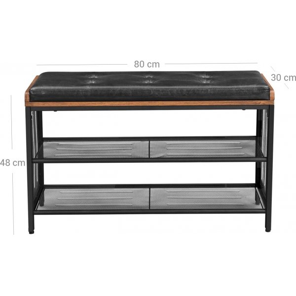 Nick schoenenrek met zitje - Bruin/zwart