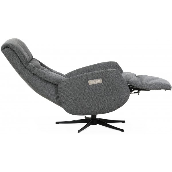 Marbäck lyx reclinerfåtölj (2 el-motorer) inbyggt fotstöd - Ljusgrått tyg Marbäck lyx reclinerfåtölj (2 el-motorer) inbyggt fotstöd - Ljusgrått tyg