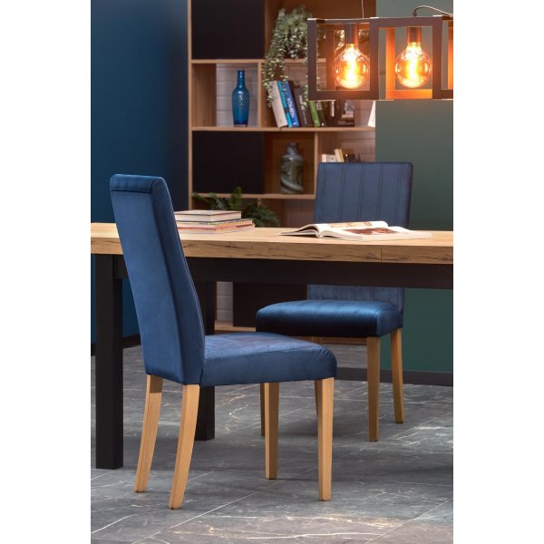 Table à manger extensible Callahan 80x140-220 cm - Noir / bois de hêtre Table à manger extensible Callahan 80x140-220 cm - Noir / bois de hêtre