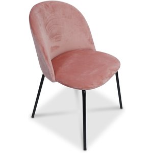Giovani velvet stol - Rosa/Svart