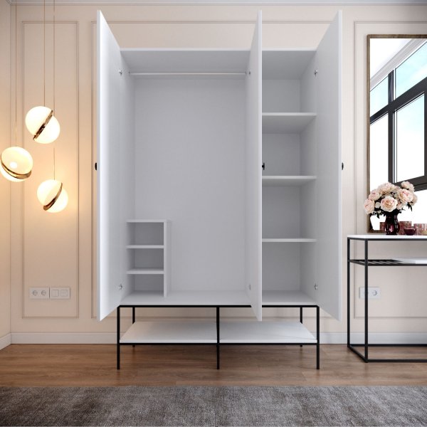 Armoire Martin 126 cm - Blanc Armoire Martin 126 cm - Blanc