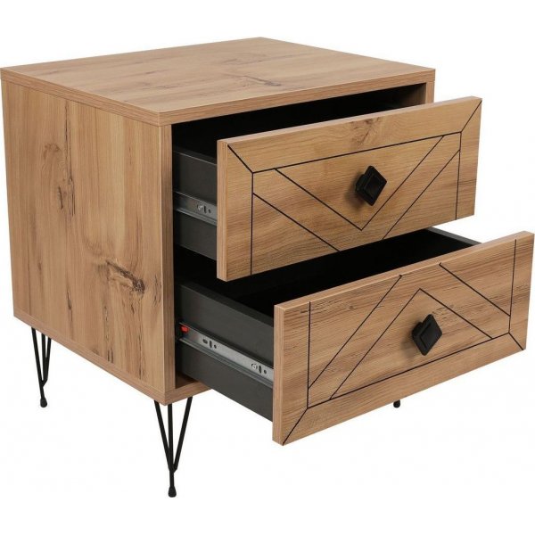 Luna nachtkastje - Grenen